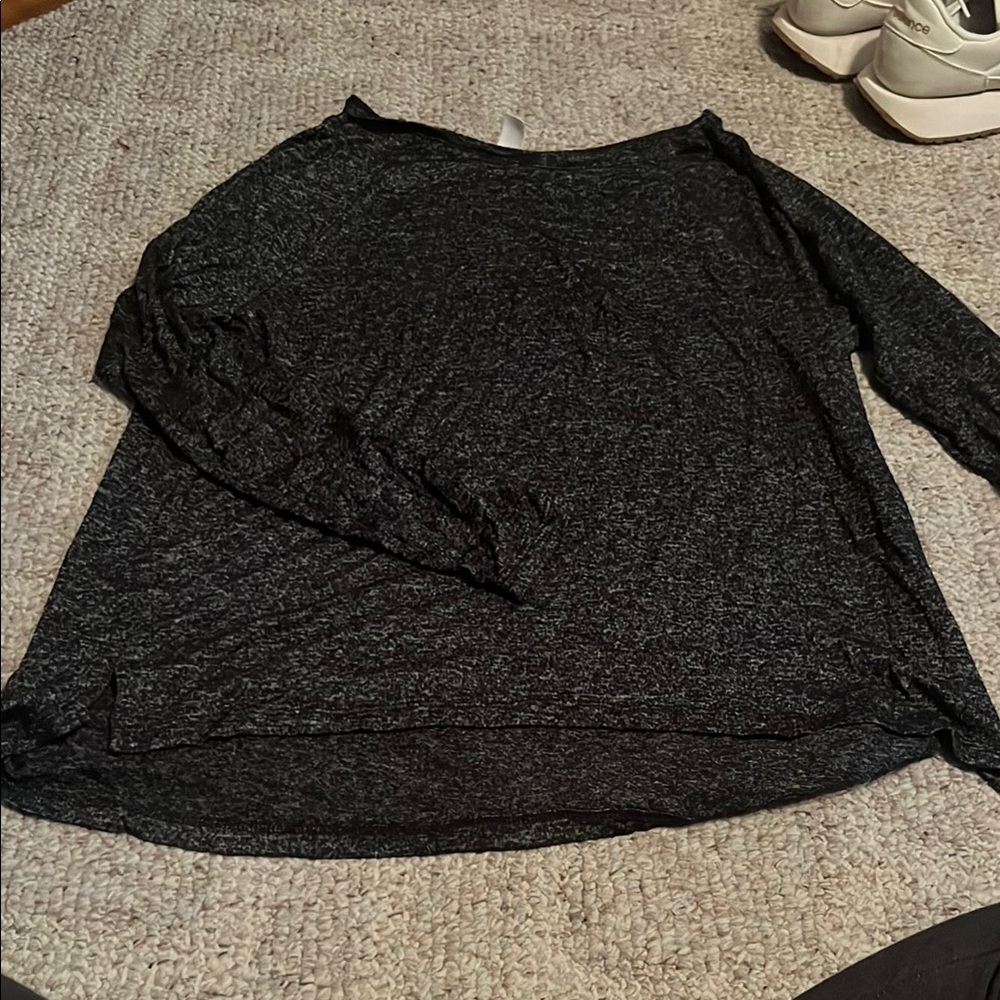 Old Navy Gray Relaxed Long Sleeve Blouse
